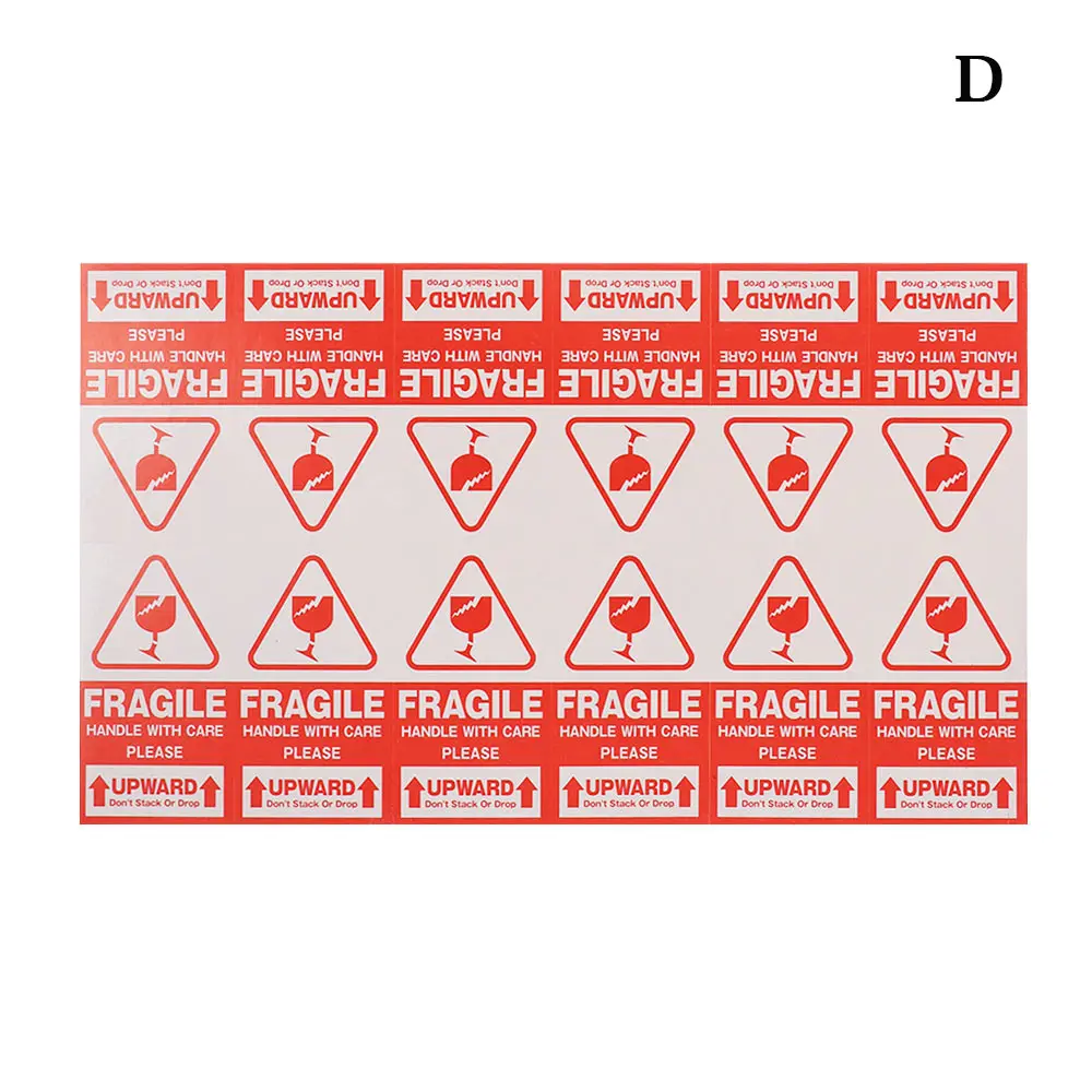 144 шт./лот, полезная хрупПредупреждение ющая этикетка, наклейка 9x5 см, ручка с заботой, сохраняющая доставку, экспресс-этикетка, упаковка, специальный ярлык - Цвет: D