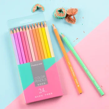 

12/24 Colors Trendy Pastel Colors Pencils Non-toxic oil Color Pencil lapis de cor Colored Pencils for School kids