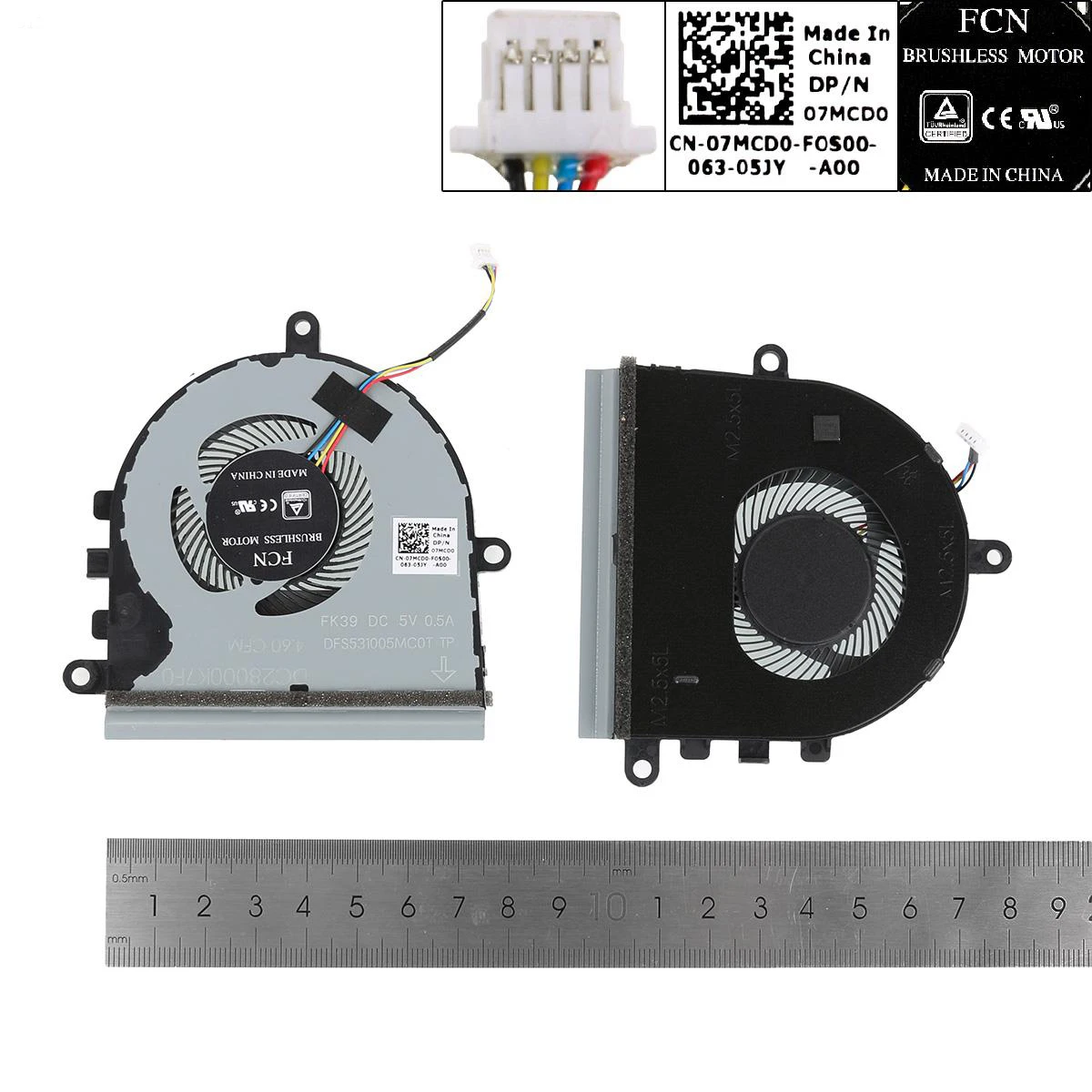 Laptop Cooling Fan For DELL Inspiron 5570 15 5575 3583 07MCD0Fans