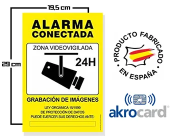 

Poster resistant PVC-VIDEO surveillance 24H (yellow)-Signage warning-ideal for hanging and warn (10)