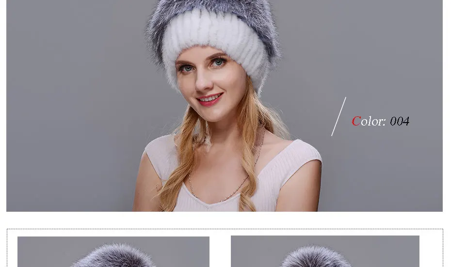 Neue frauen зимняя русская pelz mode echt pelzmutze nerz naturliche fuchs wolle gestrickt Лыжная хижина warme ohr schutz reise hut