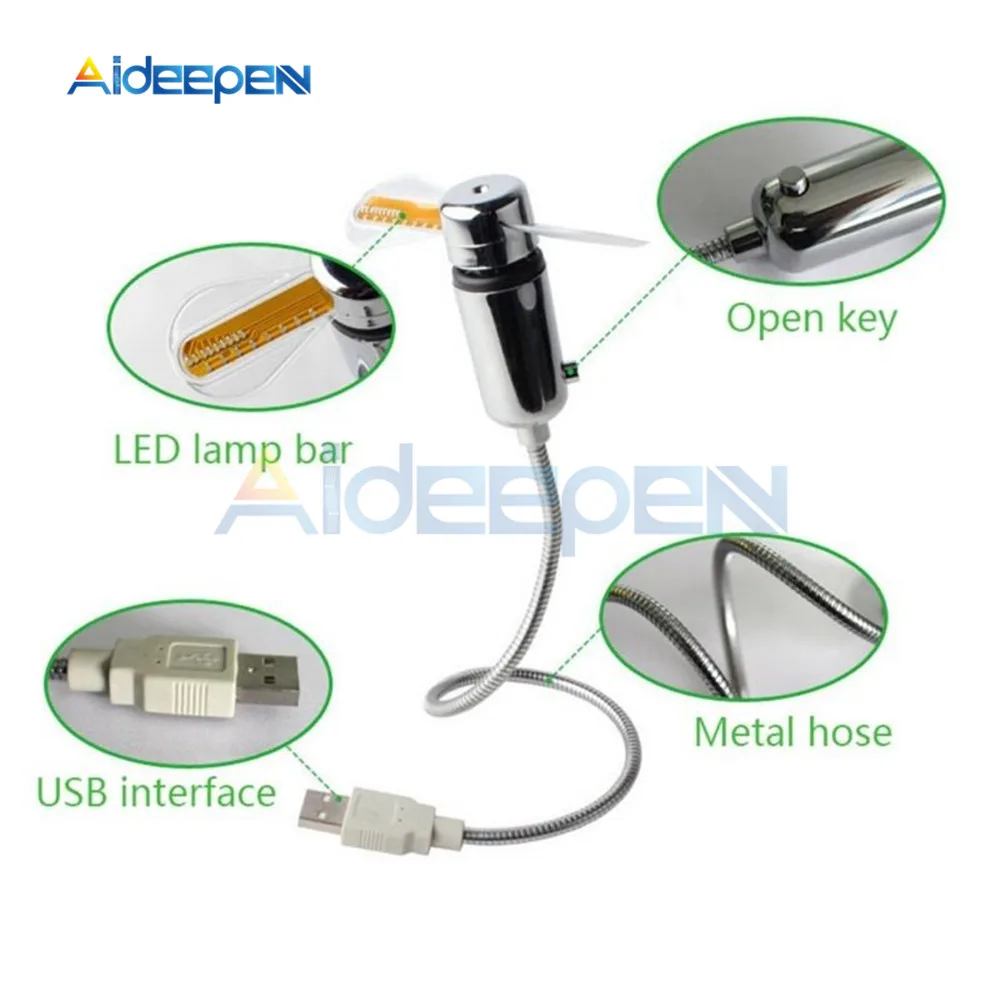 Ручной мини USB вентилятор портативный гаджеты гибкий гусиная шея светодиодный часы Прохладный для ноутбука ПК ноутбук в режиме реального времени дисплей прочный регулируемый