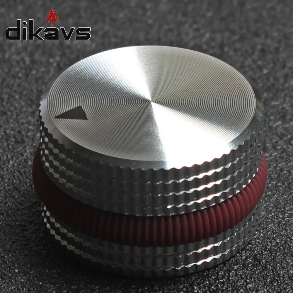 Aluminum Alloy + Rubber Ring Amplifier Potentiometer Control Knob