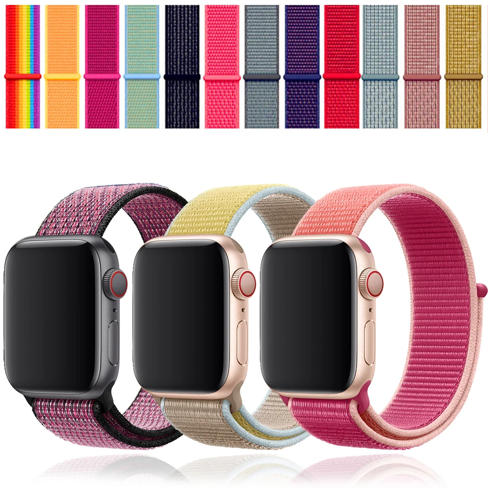 Ремешок для часов EIMO для apple watch band iwatch band 42 мм 44 мм 38 мм 40 мм Спортивная петля correa apple watch 4 3 нейлоновая петля браслет