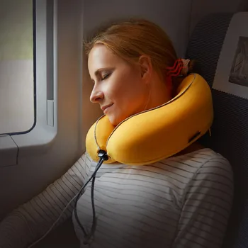 

Naturehike promotion Vibrating Massage Pillow U shape Rebound Memory Foam Pillow Neck Shoulder USB Charging Outdoor Travel