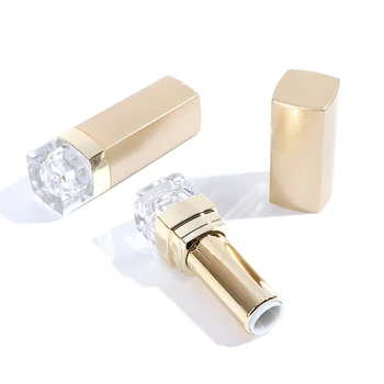 

2Pcs square lipstick tube empty glod color lipstick tube lipstick tube