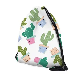 Купальная пляжная сумка с Кулиской спортивная сумка с принтом кактуса рюкзак для путешествий школьный мешок M5TE
