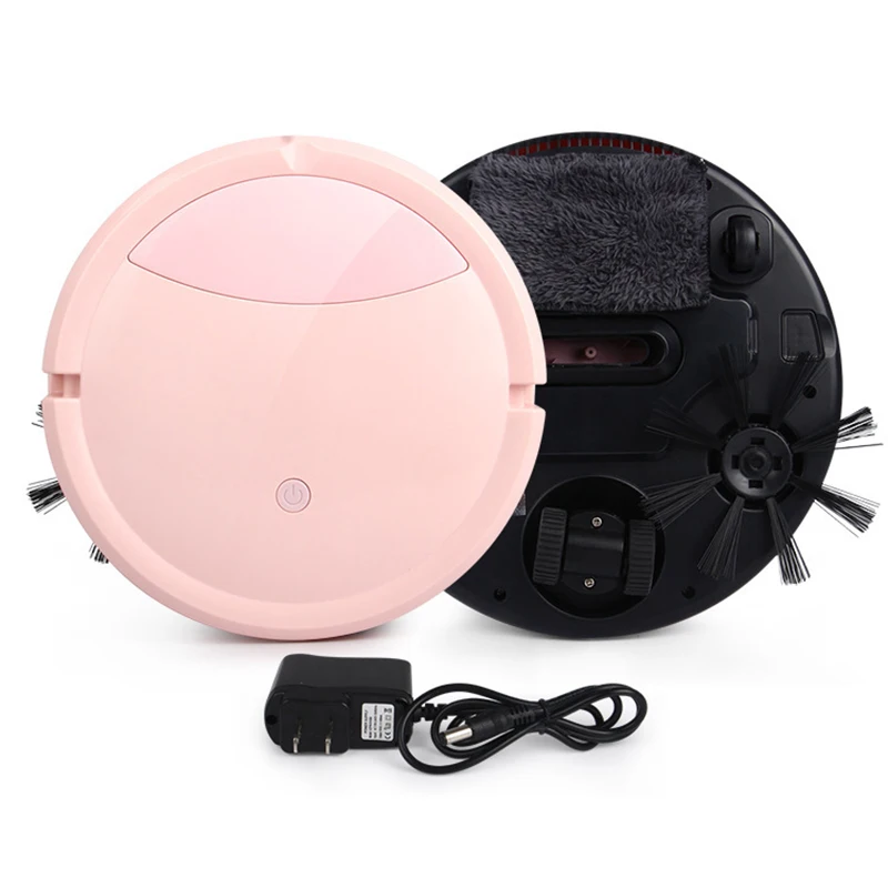 Pink Многофункциональный робот-пылесос-3 в 1 Авто Перезаряжаемые умный робот для уборки сухой мокрой подметальная пылесос дома Plu - Цвет: Pink