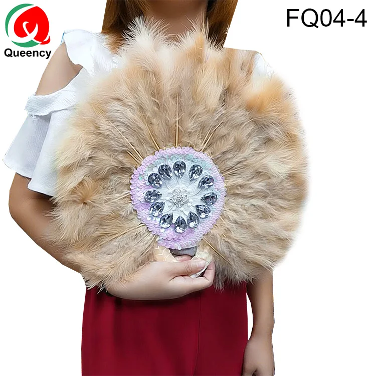 FQ04-5Pcs/сумка- стиль Африканский мягкий веер с перьями и золотая ручка танцевальные вентиляторы для вечерние 5 цветов