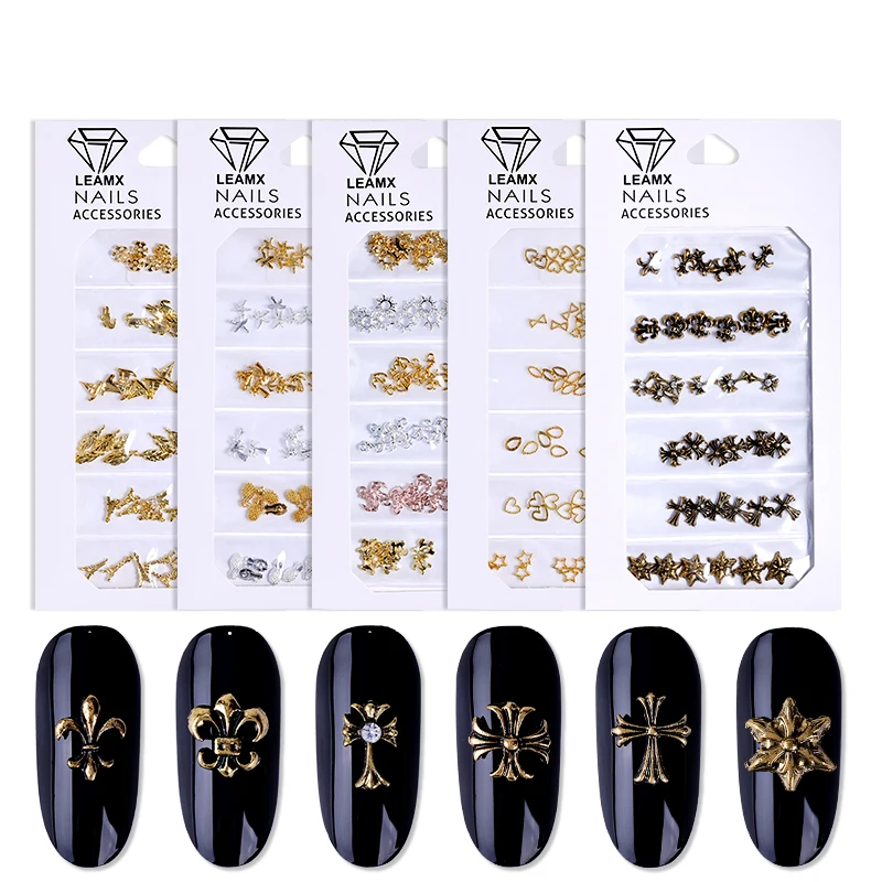 

LEMAX Mixed/bag Alloy Jesus Cross Frame Star Nail Art Decorations 3D DIY Manicure Tools Nail Accessories Charms Punk Decor L533