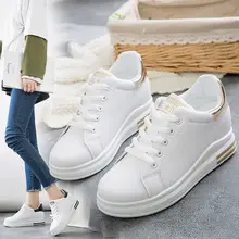 Tleni/Новинка года; весенние женские кроссовки, визуально увеличивающие рост; белые туфли на толстой подошве; обувь на танкетке; модельная женская спортивная обувь; ZD-46