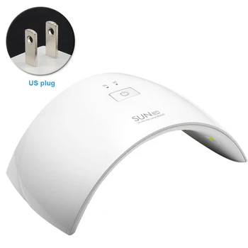 

36W EU US Plug Fast Curing UV Light 18 LEDs Builder Time Adjustable Nail Gel Lamp Fingernails Toenails Easy Apply Manicure Tool