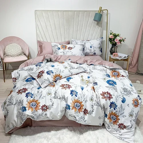 bedding set 16 Шелковистый Египетский хлопок, желтый китайский стиль, птицы, цветы, пододеяльник, простыня, простыня, набор постельного белья King size queen - Цвет: bedding set 16