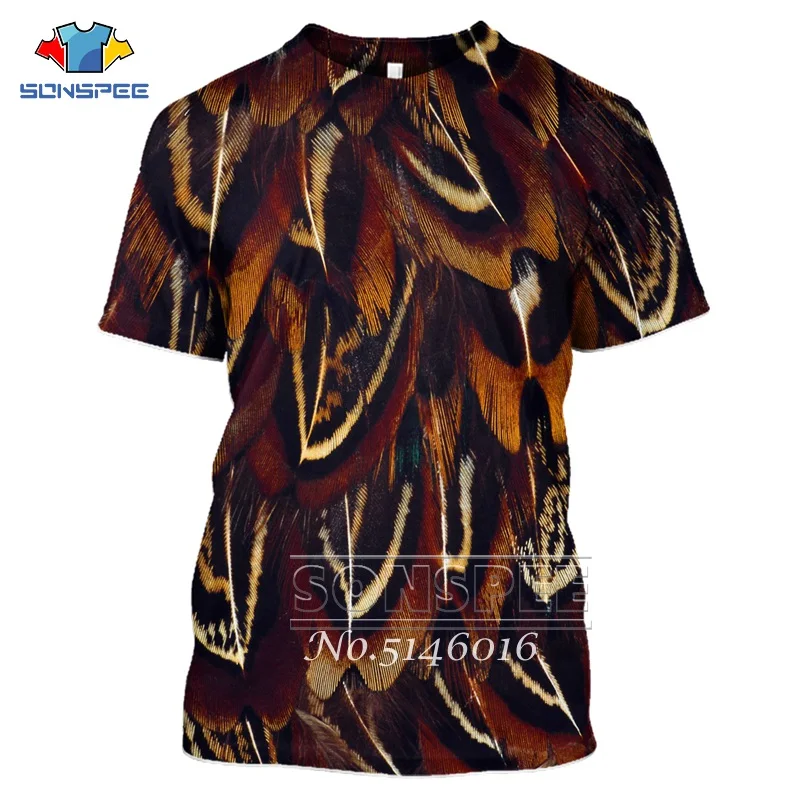 

SONSPE 3D Print Harajuku Animal feathers funny T-shirt Unisex tee Vest/Sweatshirt/zip hoodie Child Baby Casual t shirts top X29