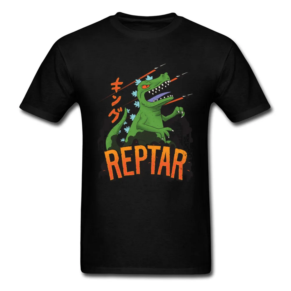 King_of_the_Dinosaurs_10353 Short Sleeve Tops Shirt O-Neck 100% Cotton Fabric Mens Tshirts Funny T Shirt Funky King_of_the_Dinosaurs_10353 black