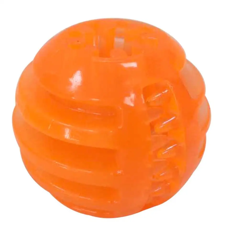 orange Игрушка для жевания домашних собак, протекающий мячик для еды, игрушка для плюшевой молярной резины, протекающая игрушка, золотистый ретривер - Цвет: orange