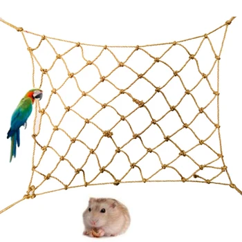 

Parrot Perch Net Parrot Bird, Hamster Squirrel Swing Climbing Net Parrot Habitat Small Pet Toy zh1