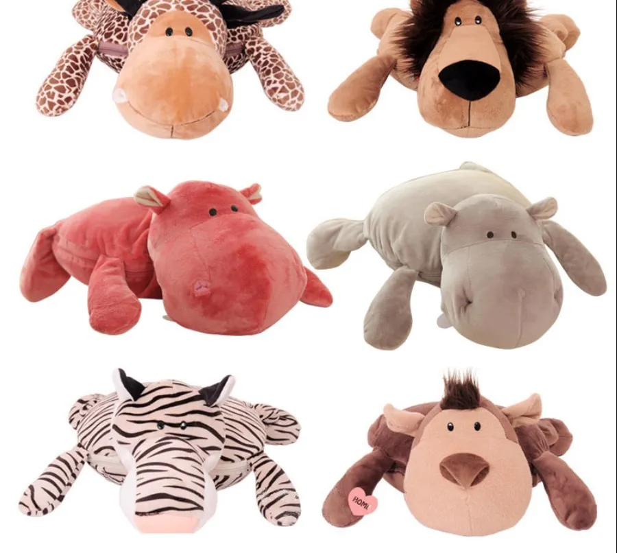 

Three-in-One Doll Pillow And Blanket Sub-Forest Series Animal Pillow And Blanket Airable Cover Plush Toys