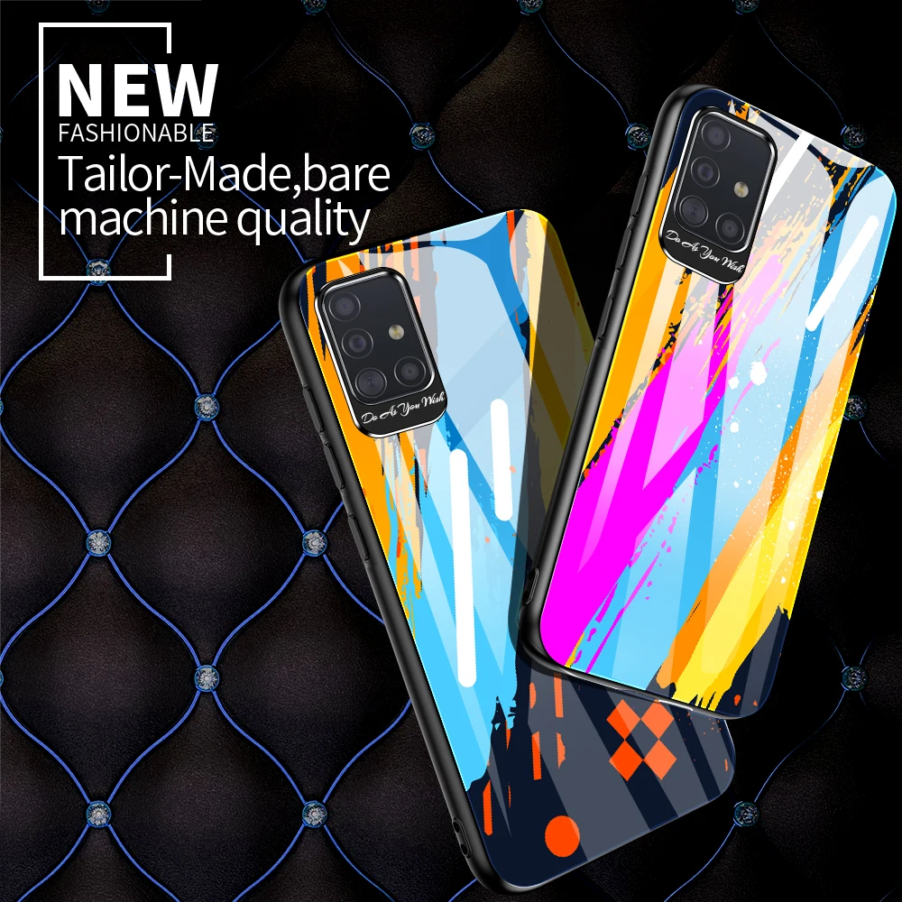 Metal Eye Protection Glass Case For Samsung Galaxy S20 Ultra S10 Plus E Note 10 Pro A51 A71 A70 A30S A50S A20 Back Cover Fundas Metal Eye Protection Glass Case For Samsung Galaxy S20 Ultra S10 Plus E Note 10 Pro A51 A71 A70 A30S A50S A20 Back Cover Fundas