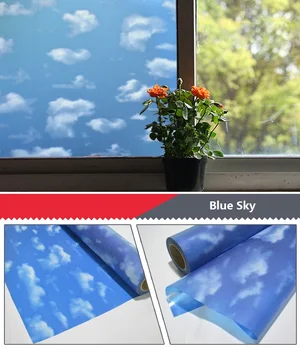 

Window Film Self-Adhesive with Glue Decorative Private UV-Proof Glass Foil For Window Sliding Door Cabinrt Table Surface 90cmx2m