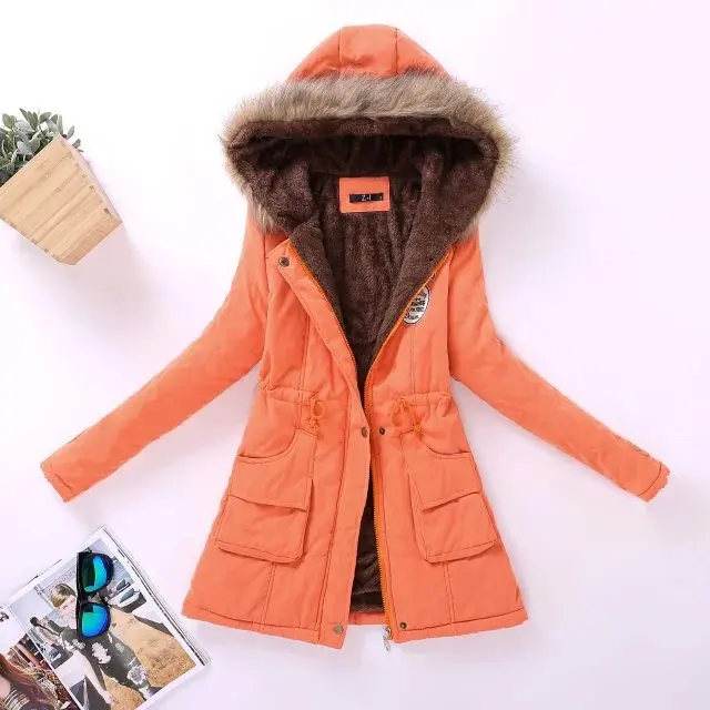 ZOGAA зимняя куртка Женская Толстая теплая парка с капюшоном Mujer хлопковое Стеганое пальто Длинная Куртка размера плюс 3xl