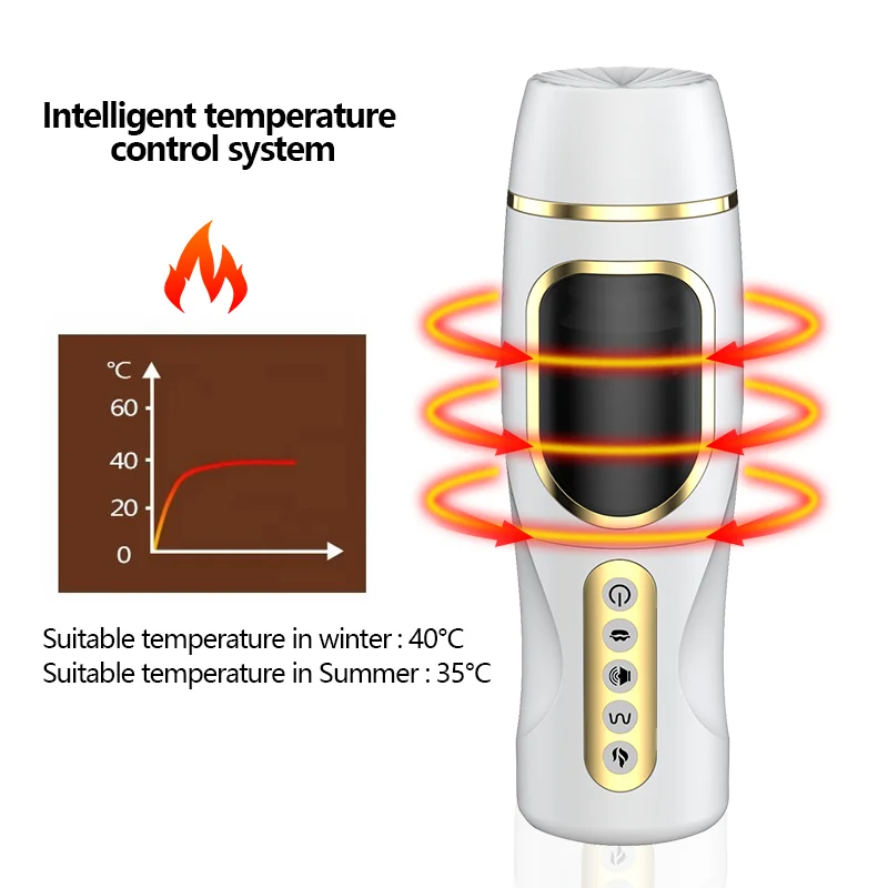 Heating Automatic Telescopic Male Masturb Cup Vagina Blowjob Vacuum Pussy Sex Toys For Men Endurance Exercise Masturbator