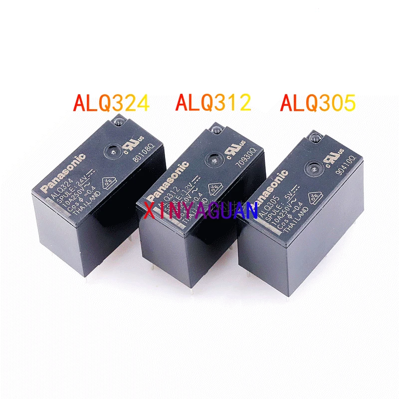 Relé Original Alq305 Alq312 Alq324 4pin 10a250v um Grupo de Normalmente Abertos Pode Substituir Jq1ap Dc5v 12v 24v 10 Tamanhos