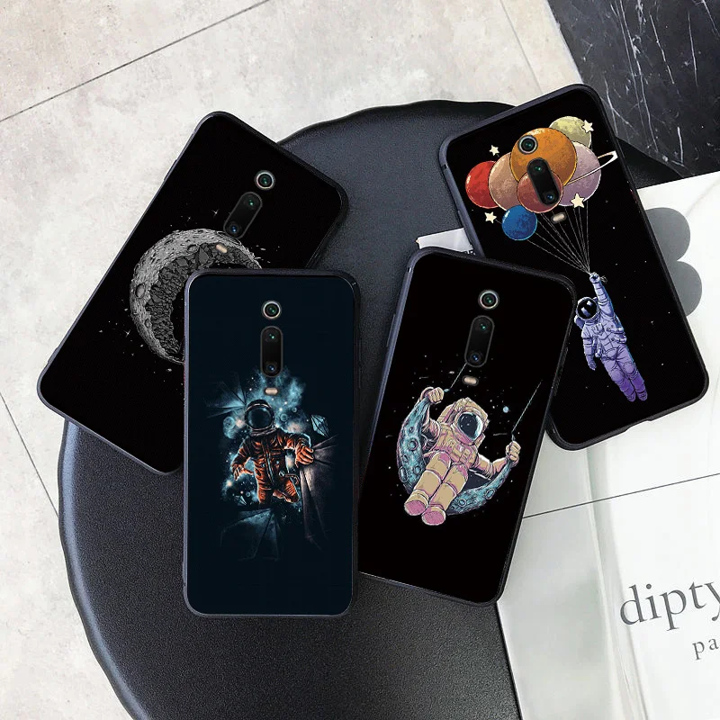 Модный черный чехол из ТПУ для Xiaomi mi 9T Pro, чехол с воздушным шаром, астронавт, случай для Xiaomi mi 9 T, чехол для телефона mi 9T Pro, бампер