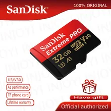 SanDisk Extreme Pro 128 Гб microSDHC SDXC UHS-I карта памяти micro SD карта 64 ГБ TF карта 95 МБ/с./с 32 Гб класс 10 U3 с адаптером SD