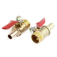 2 шт 3/" PT наружная резьба до 8 мм шланга пластиковая крышка Рычаг Ручка шаровой клапан