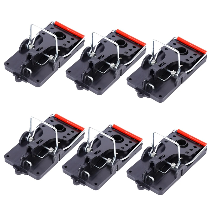 

6 Pack Mouse Traps Mice Catcher Quick Kill Captures Small Mice Snap Trap Humane Effective Reuseable Quick Response