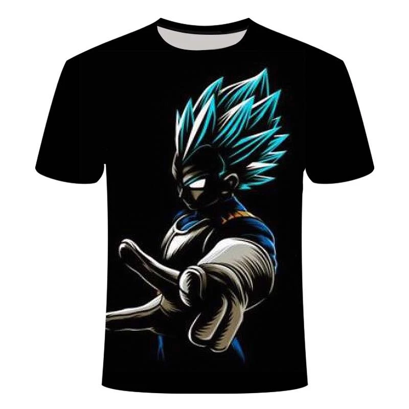 Camiseta de Dragon Ball Z Goku en 3D, camiseta de manga corta con cuello  redondo, camiseta de marca Saiyan Vegeta Harajuku, ropa de talla asiática  6XL|Camisetas| - AliExpress