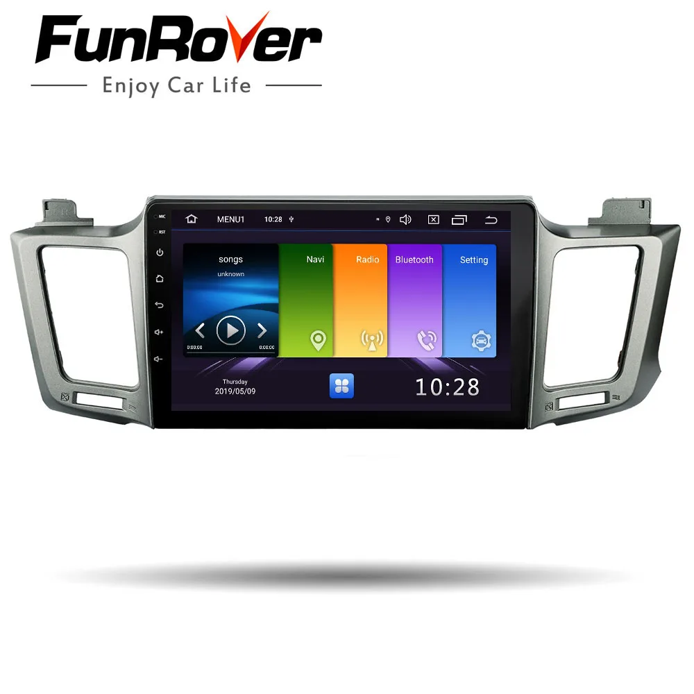Funrover android 9 0 2.5D + IPS автомобильный Радио мультимедийный плеер головное устройство