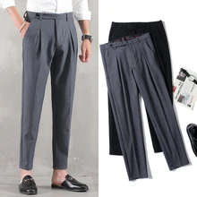 Ropa, деловые брюки, офисные брюки для мужчин, нарядные брюки, серые, соц., облегающие, духи, мужские брюки, костюм, Homme, черные