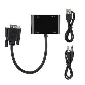 

computer cable manager VGA to HDMI VGA HD Video Converter Cable Plug-and-Play Adapter for Computer Projector internal computer