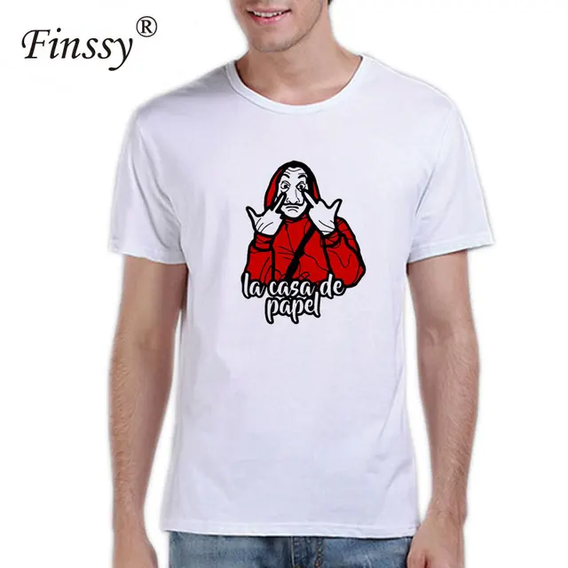 Us 601 14 Off2018 Money Heist The House Of Paper Print T Shirt La Casa De Papel Print T Shirt For Men Funny Dali Summer Style Short Sleeve In