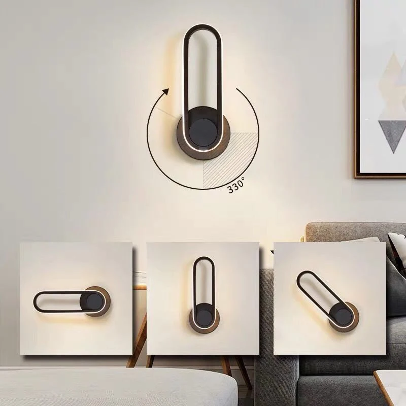 현대 LED 벽 램프 침대 옆 AC96V-260V 조명 거실 침실 머리맡 램프