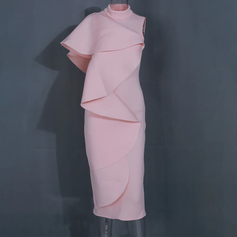 Розовый Robe de soriee дешевые африканские коктейльные платья длиной до колена с оборками Вечерние Выпускные платья вечернее платье на Выпускной платья - Цвет: Розовый