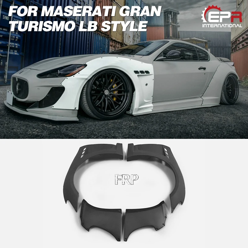 

Car-styling LB Style Fiberglass Front Fender 4pcs FRP Fiber Glass Wheel Arch Flare Drift Kit Trim For Maserati Gran Turismo
