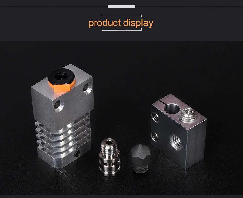 CR10S PRO Hotend Upgrade Kit прецизионная закаленная стальная насадка теплоотвод титановая теплоотдача 3d части принтера для CR-10S PRO