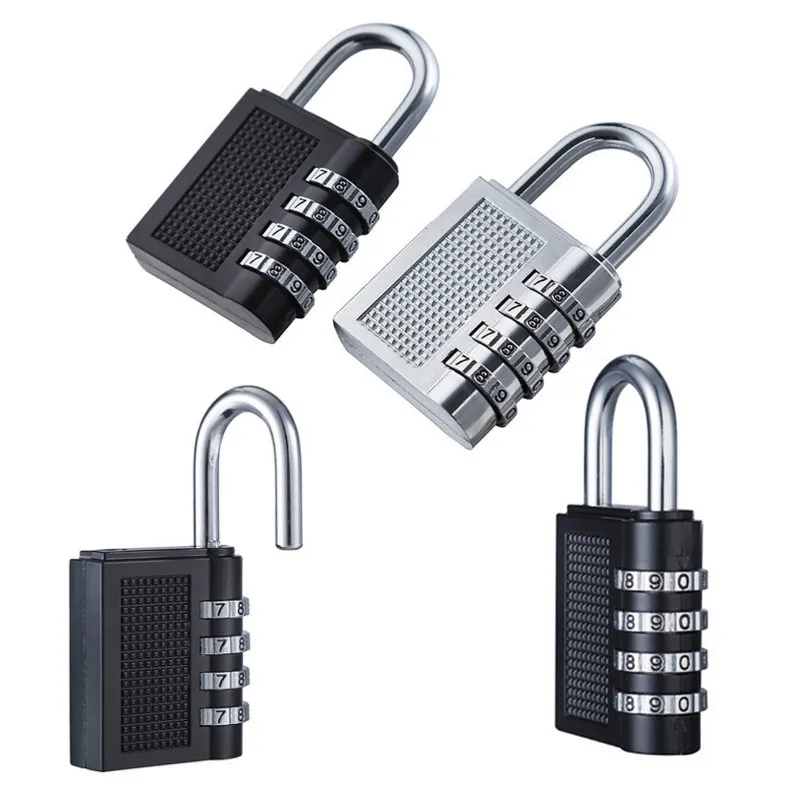 

4 Digit Password Lock Combination Zinc Alloy Security Lock Suitcase Luggage Coded Lock Cupboard Cabinet Locker Padlock