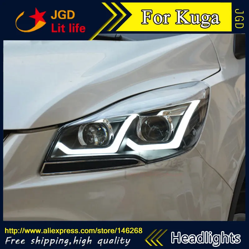 Автомобильный Стайлинг LED HID Rio Ford Kuga фары Головной фонарь чехол для 2013-2015