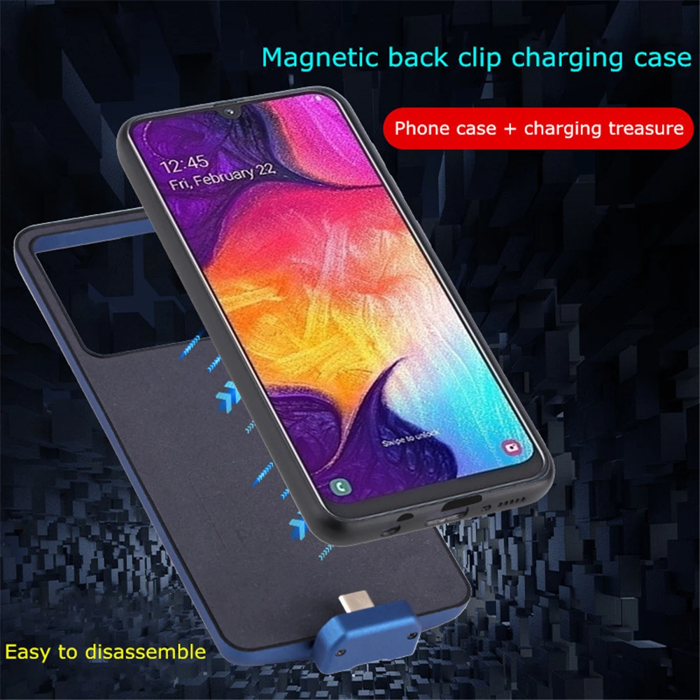Чехол для аккумулятора 7000 мАч для samsung Galaxy A50s, внешний аккумулятор, зарядное устройство, чехол s для samsung A505, чехол для зарядки