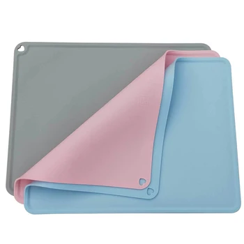 

1PCS Pet Placemat Waterproof Anti-slip Leakproof Silicone Cat Food Mat Easy Washing Cat Food Pad Dog Feeding Placemat