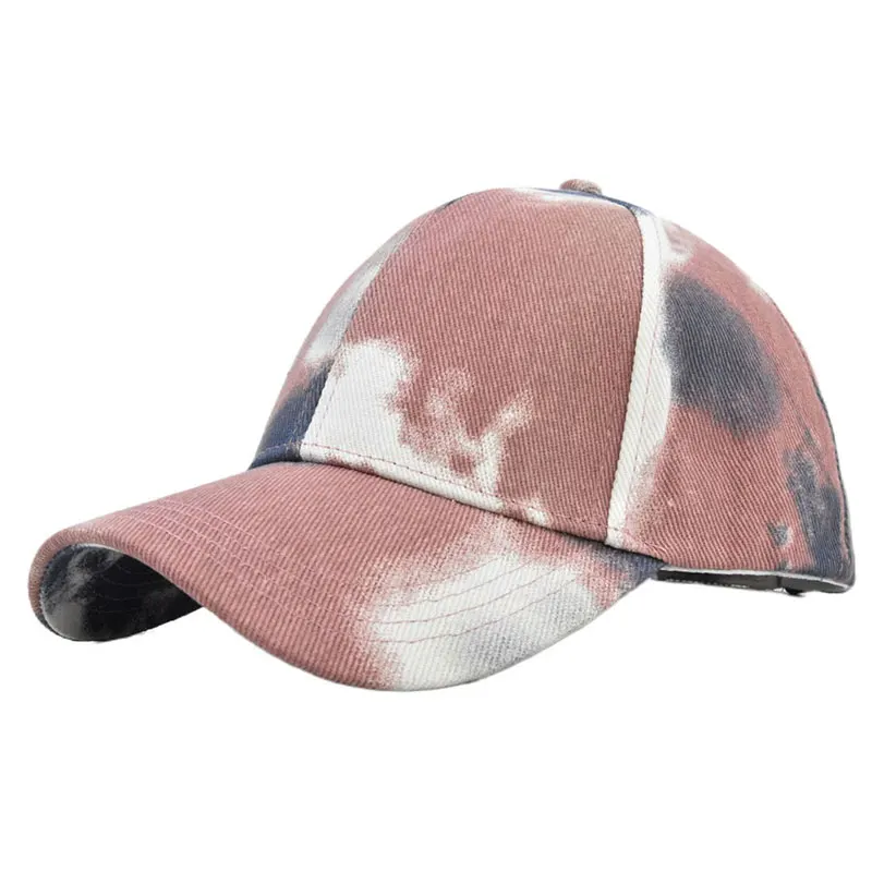 1PCS Fashion Casual Sunshade Windproof Tie Dye Cross Baseball Cap Back Opening Hat Braid Hat Women Long Hair Cap S78 vintage baseball caps