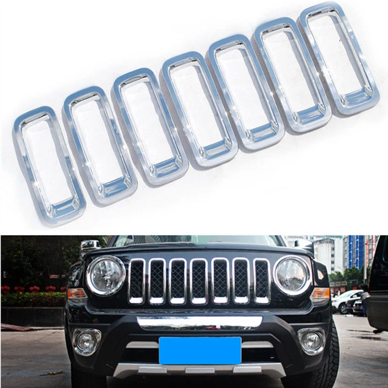 Автомобильные решетки GZRIVERRUN для Jeep Patriot аксессуары набор из 7 вставок передней