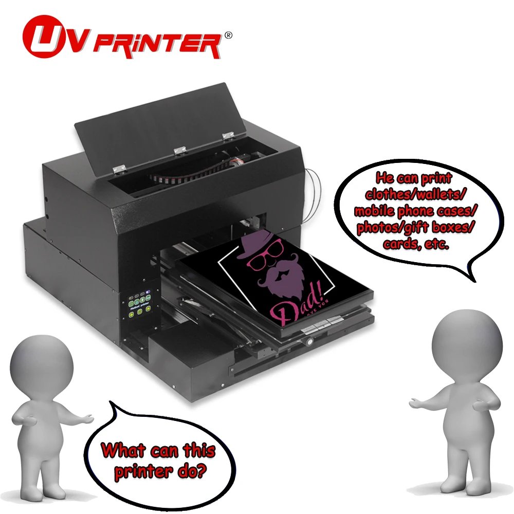 

Inkjet printer large format printing platform for printing A3 A4 on silicone/plastic/acrylic/metal multi-material