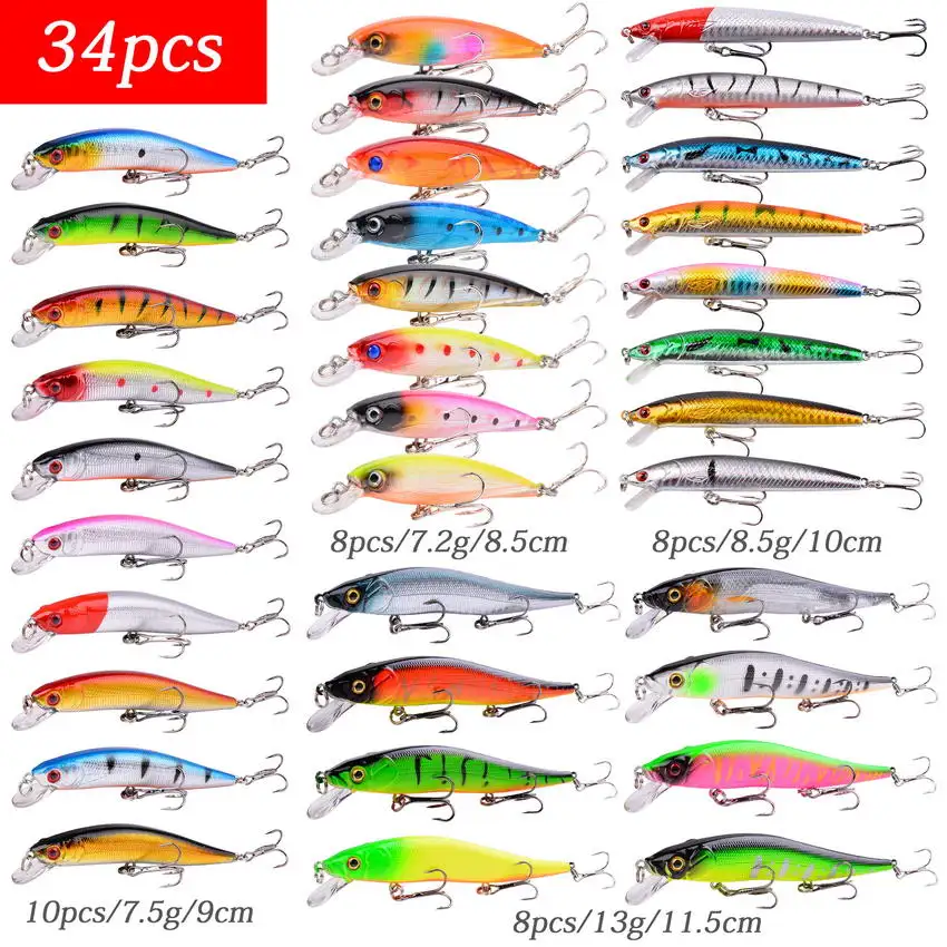 Almighty Mixed Fishing Lure Kits Wobbler Crankbaits Swimbait Minnow Hard Baits Spiners Carp Bait Set Fishing Tackle