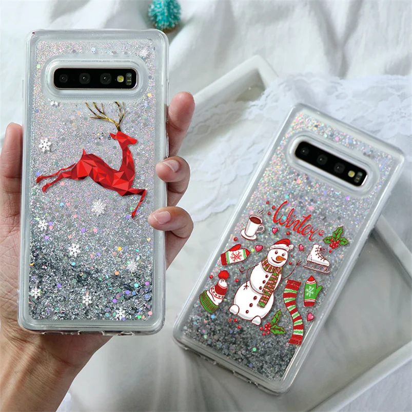 С рисунком рождественского оленя зыбучие пески блестящий чехол для Samsung