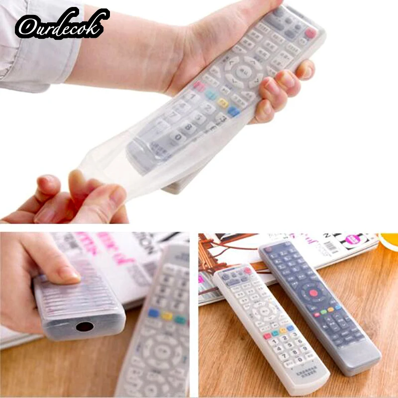 

OurDecor Silicone TV Remote Control Cover Air Condition Control Case Waterproof Dust Protective Storage Bag Organizer Free Ship
